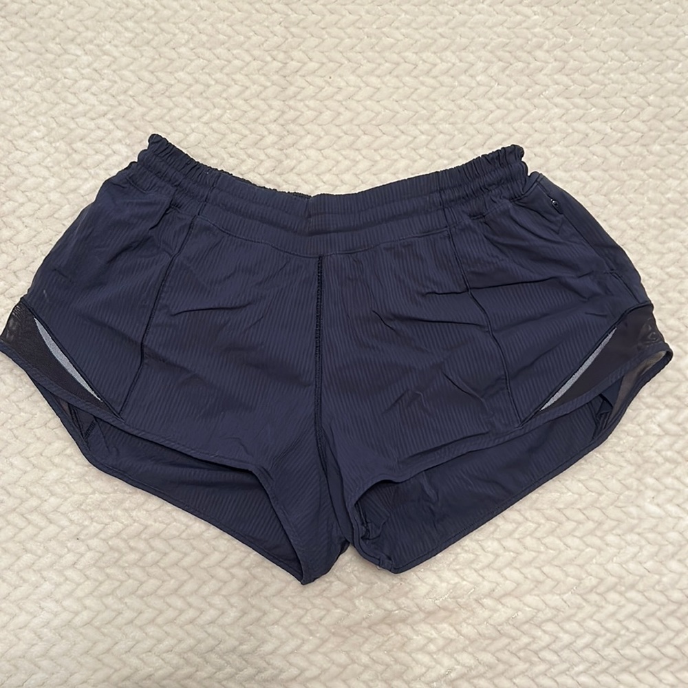 navy blue hotty hot shorts 2.5 inseam